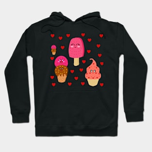 Ice Cream Combo With Hearts Hoodie